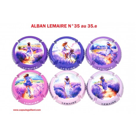 Série de 6 Capsules de Champagne LEMAIRE  N°35 au 31.e