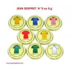 SERIE DE 8 CAPSULES DE CHAMPAGNE - JEAN DESPRET N°9 au 9.g