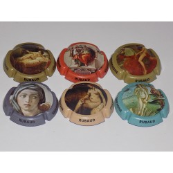 SERIE DE 6 CAPSULES DE CHAMPAGNE - RUBAUD "Les Tableaux"