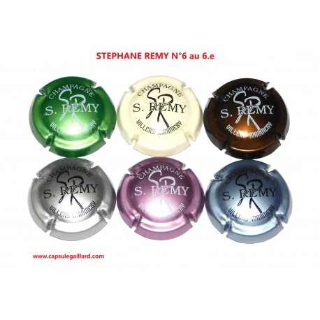 SERIE DE 6 CAPSULES DE CHAMPAGNE - STEPHANE REMY  N°6 au 6.e