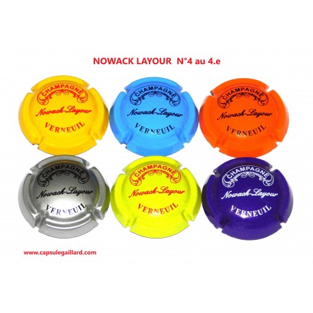 SERIE DE 6 CAPSULES DE CHAMPAGNE - NOWACK LAYOUR  N°4 au 4.e