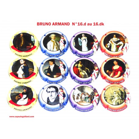 SERIE DE 12 CAPSULES DE CHAMPAGNE - BRUNO ARMAND (4 ème Napoléon)