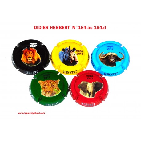 Série de 5 Capsules de Champagne DIDIER HERBERT N°194