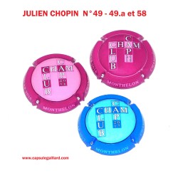 Série de 3 Capsules de Champagne JULIEN CHOPIN N°49.49.a et 58