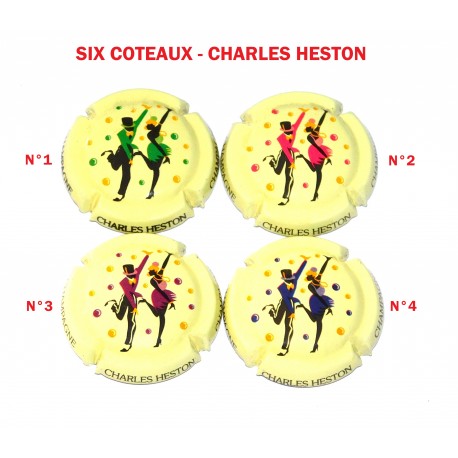 4 Capsules de champagne - SIX COTEAUX - CHARLES HESTON