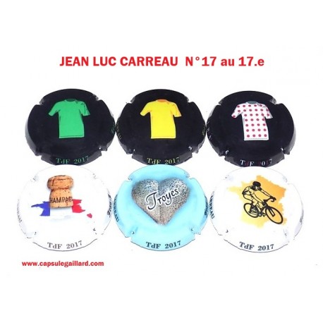 SERIE DE 6 CAPSULES DE CHAMPAGNE - JEAN LUC CARREAU