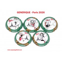 Série de 5 Capsules de Champagne GENERIQUE (Paris 2026)