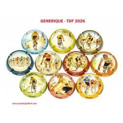 Série de 10 Capsules de Champagne GENERIQUE (Tour de France 2026)