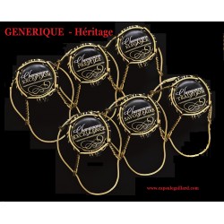 Série de 6 capsules de Champagne GENERIQUE  - Héritage
