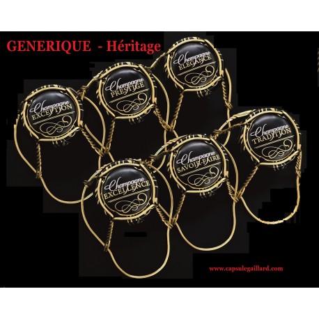 Série de 6 capsules de Champagne GENERIQUE  - Héritage