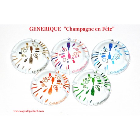 News - Série de 5 Capsules de Champagne GENERIQUES (Champagne en Fête)
