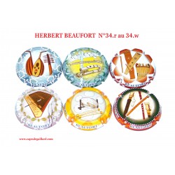 Série de 6 Capsules  de Champagne HERBERT BEAUFORT N°34.r au 34.w
