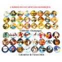 2 SERIES DE 24 CAPSULES DE CHAMPAGNE GENERIQUE  "Célébrités et Calendrier 2026