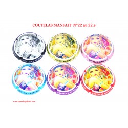 Série de 6 capsules de champagne Coutelas Manfait N°22