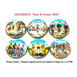 Série de 6 Capsules de Champagne GENERIQUE (Coupe du Monde 2026)