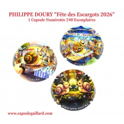 2 Caps + 1 Caps à 240 Exemplaires - PHILIPPE DOURY "Fête des Escargots 2026"