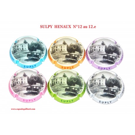 Série de 6 Capsules de champagne SUPLY HENAUX  N°121 au 12.e