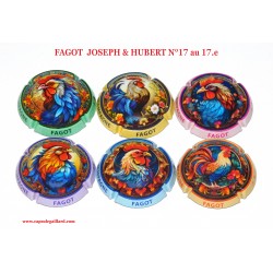 Série de 6 Capsules de champagne JOSEPH & HUBERT FAGOT  N°17 au 17.e