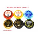 Série de 6 Capsules de champagne  BEATRIX DE GIMBRES  N°11 au 11.e