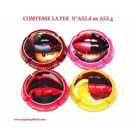 Série de 4 Capsules de champagne COMTESSE LA FEE N°A53.d AU a53.g