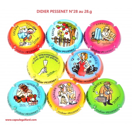 Série de 8 Capsules de champagne - DIDIER PESSENET N°28 au 28.g