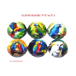Série de 6 Capsules de champagne CLAUDE HAZART  N°37 au 37.e