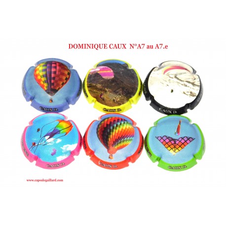 Série de 6 Capsules de champagne DOMINIQUE CAUX  N°A7 au A7.e
