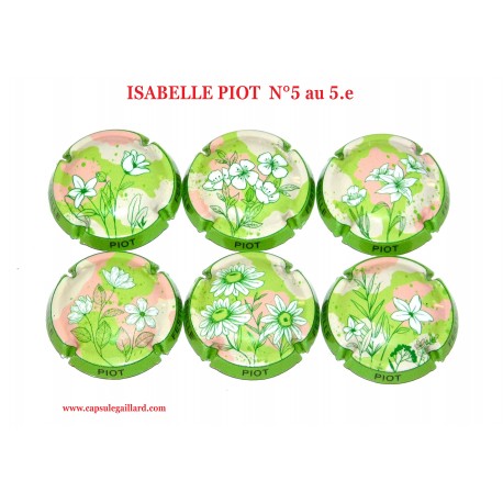 Série de 6 Capsules  de Champagne ISABELLE PIOT N°5 au 5.e