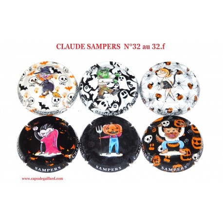 Série de 6 Capsules de Champagne   CLAUDE SAMPERS N°32 au 32.e