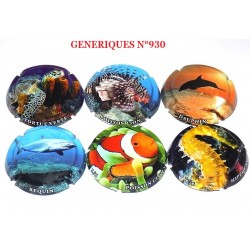 N°930 - Série de 6 capsules de Champagne GENERIQUE