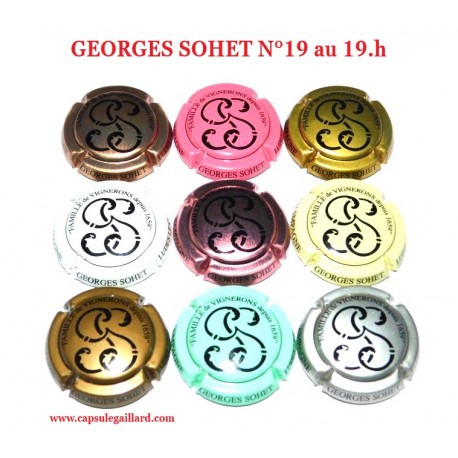 SERIE DE 9 CAPSULES DE CHAMPAGNE - GEORGES SOHET 2020