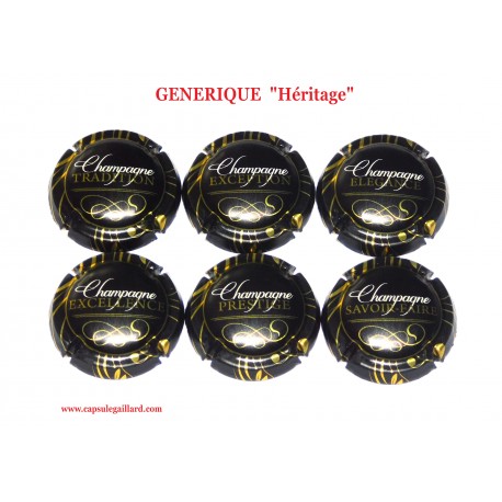 Série de 6 capsules de Champagne GENERIQUE  - Héritage