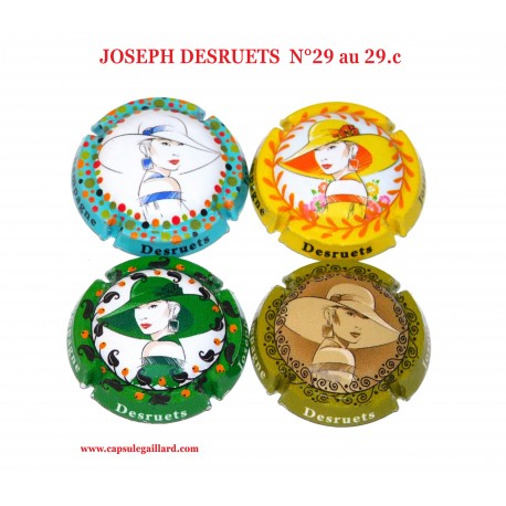 Série de 4 capsules de Champagne - JOSEPH DESRUETS N°29 au 29.c