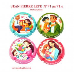 Série de 4 capsules de Champagne    JEAN PIERRE LETE N°71  (240 Exemplaires)