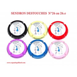 Série de 6 capsules de champagne SENDRON DESTOUCHES N°26 au 26.e