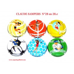 Série de 6 Capsules de champagne - CLAUDE SAMPERS N°28 au 28.e