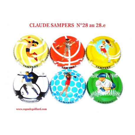 Série de 6 Capsules de champagne - CLAUDE SAMPERS N°28 au 28.e
