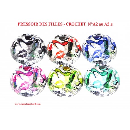 Série de 6 capsules de champagne  PRESSOIR DES FILLES N°A2 au A2.e