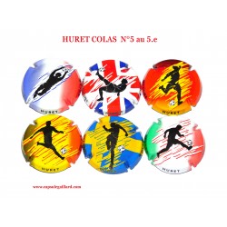 Série de 6 capsules de champagne  HURET COLAS  N°5 au 5.e