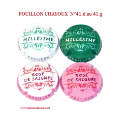 Série de 4 capsules de champagne POUILLON CHAYOUX N°41.d au 41.g