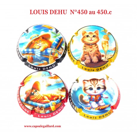 Série de 4 capsules de Champagne LOUIS DEHU N°450 au 450.c