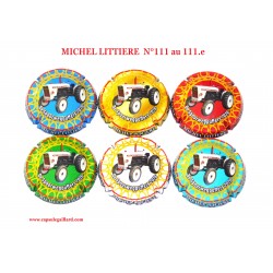Série de 6 capsules de Champagne LMICHEL LITTIERE  N°111 au 111.e