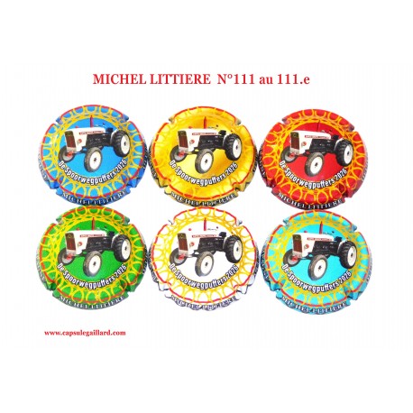 Série de 6 capsules de Champagne LMICHEL LITTIERE  N°111 au 111.e