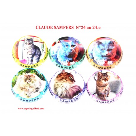 Série de 6 capsules de Champagne CLAUDE SAMPERS  N°24 au 24.e