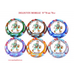 Série de 6 capsules de Champagne DELOUVIN MOREAU  N°70 au 70.e