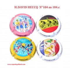 Série de 4 capsules de Champagne H.DAVID.HEUCQ  N°104 au 104.c
