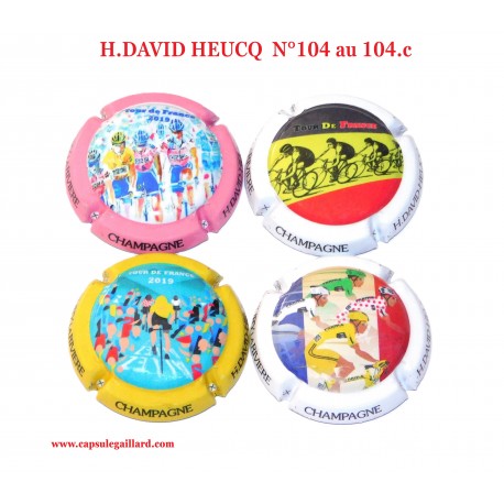 Série de 4 capsules de Champagne H.DAVID.HEUCQ  N°104 au 104.c