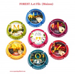 SERIE DE 7 CAPSULES DE CHAMPAGNE FOREST A et FILS  (Muizon)