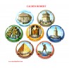 SERIE 7 CAPSULES DE CHAMPAGNE CALMES ROBERT (7 Merveilles du Monde)