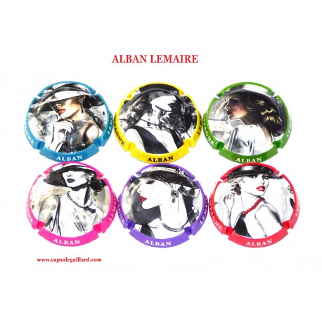 SERIE 6 CAPSULES DE CHAMPAGNE ALBAN LEMAIRE (Femmes au Chapeau)